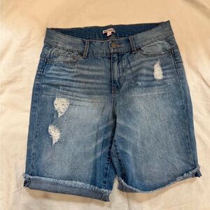 Juicy Couture distressed jean shorts